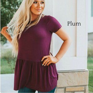 Plum or Eggplant  Carolina Tunic - Size Small ( Runs big)